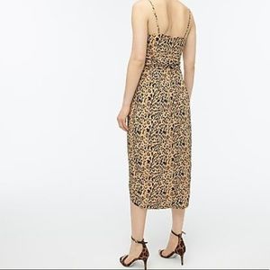JCREW WAIST-BOW MIDI DRESS IN PRINTED SILK